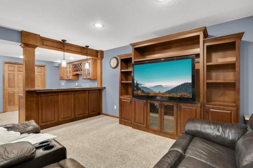 No detail was left behind when the Lower Level was finished. It is a cozy LL for enjoying our long MN winters yet the space was designed to allow for entertaining for the big game or a movie marathon.