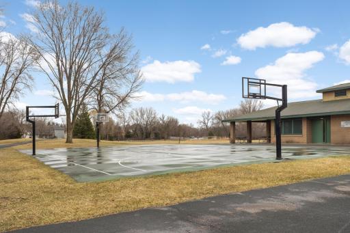 Edenvale Basketball courts and community building.