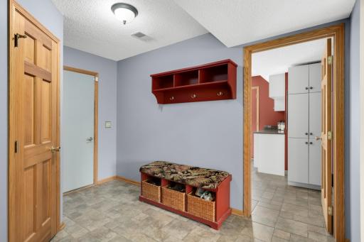 Main floor mudroom/garage entry includes walk in closet and access to the 3/4 bath, laundry room, stairs to LL and entry into the main floor family room.