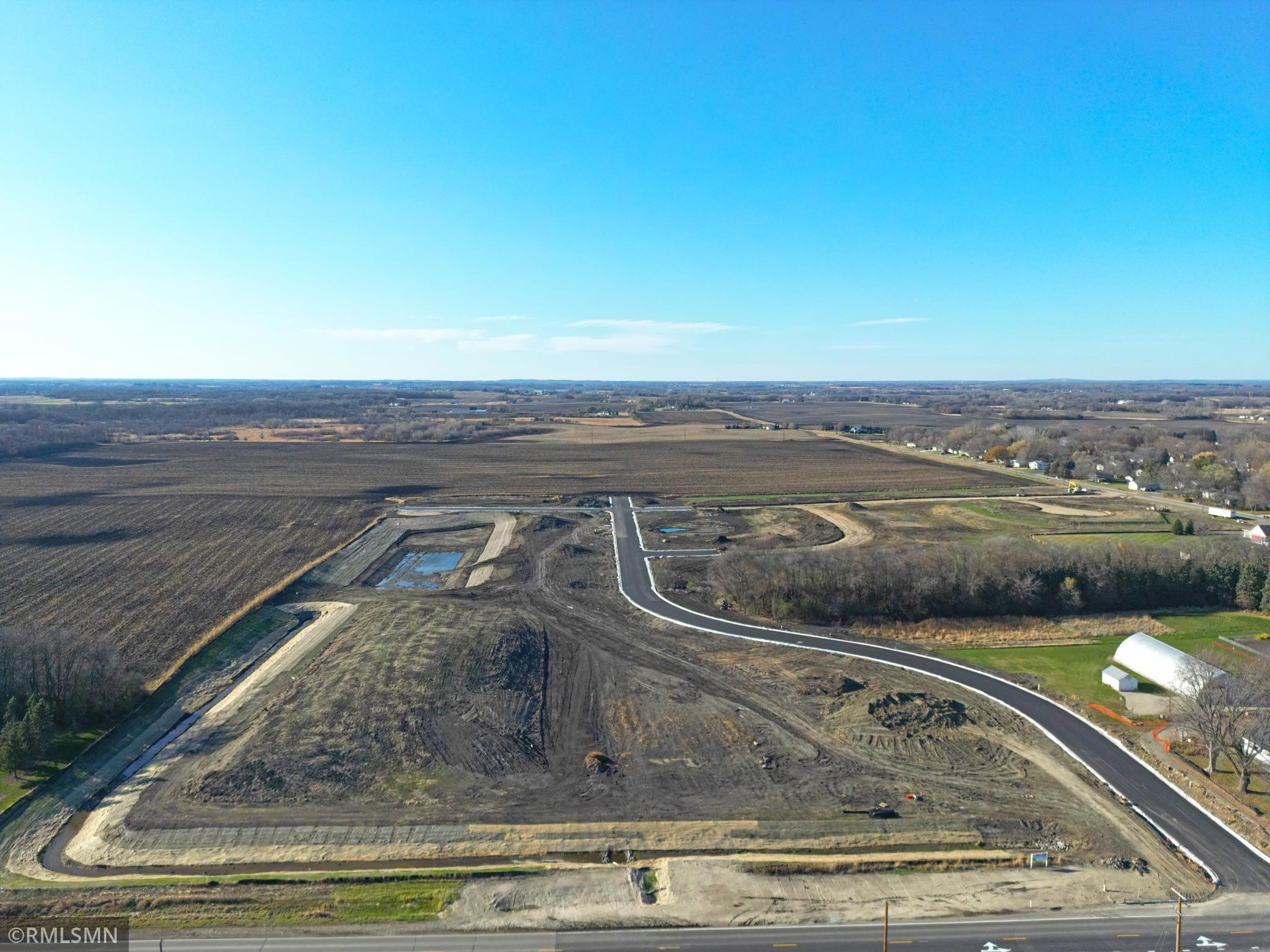 The view is from the east side of the development to the west.