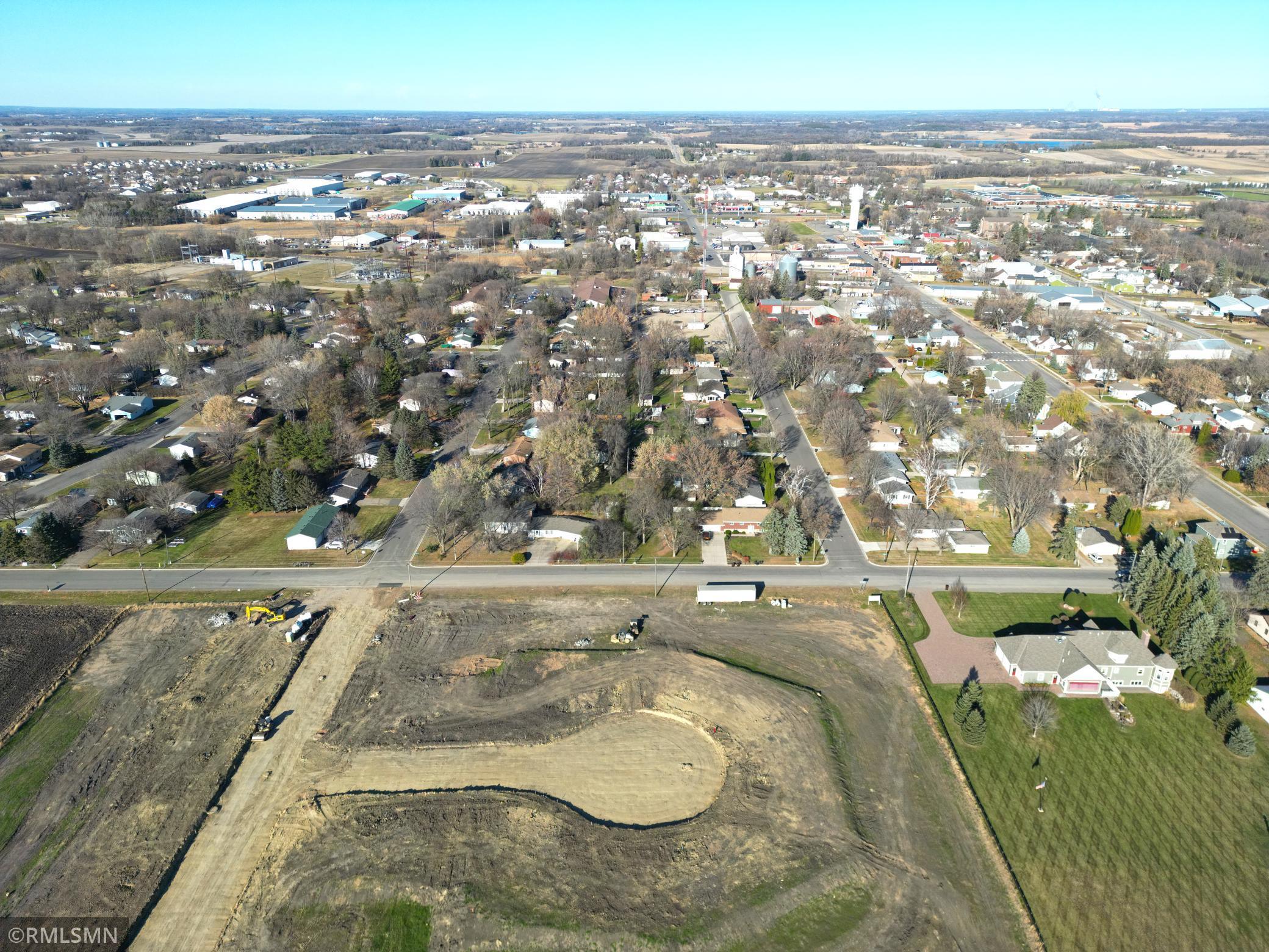 Here is the view of the cul de sac. The road to this lot will be completed once road restrictions are lifted in the spring but the lot for sale can be accessed now to start building your new home.