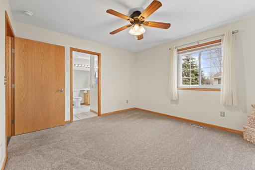 The spacious Primary Bedroom is move-in ready with new carpet and pad!