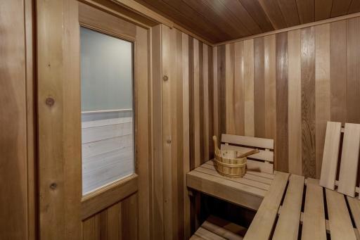 Sauna across from lakeside entry