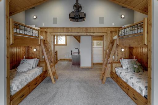 Bunk rm upstairs with theater