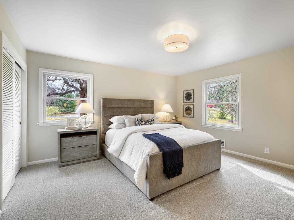 Comfortable and spacious primary bedroom