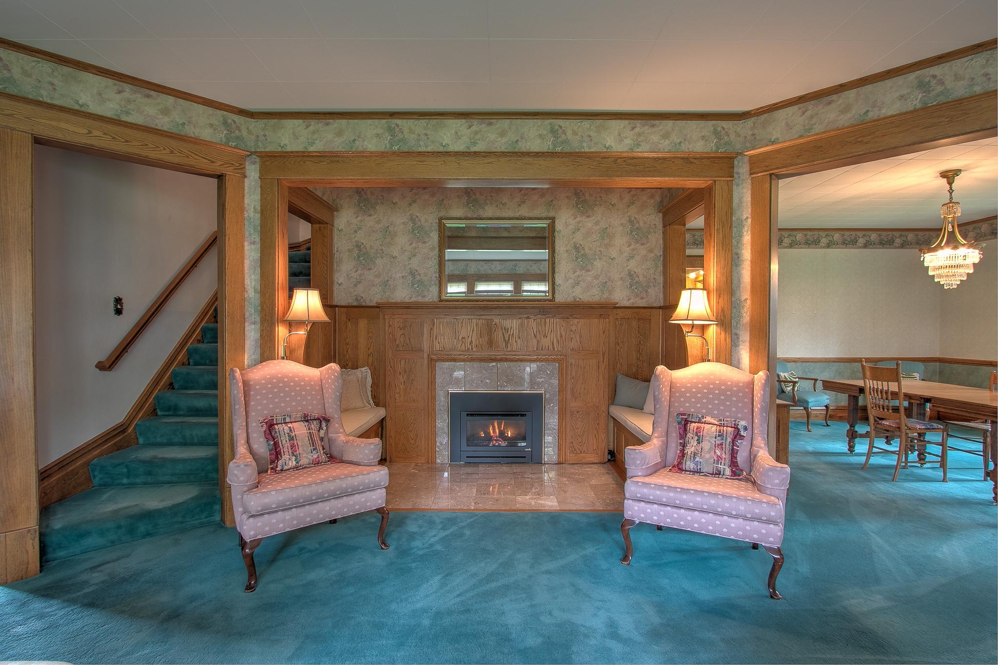 Living Room Fireplace Nook