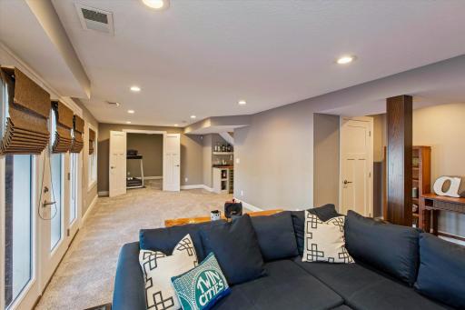 Expansive lower level with 2nd laundry availability