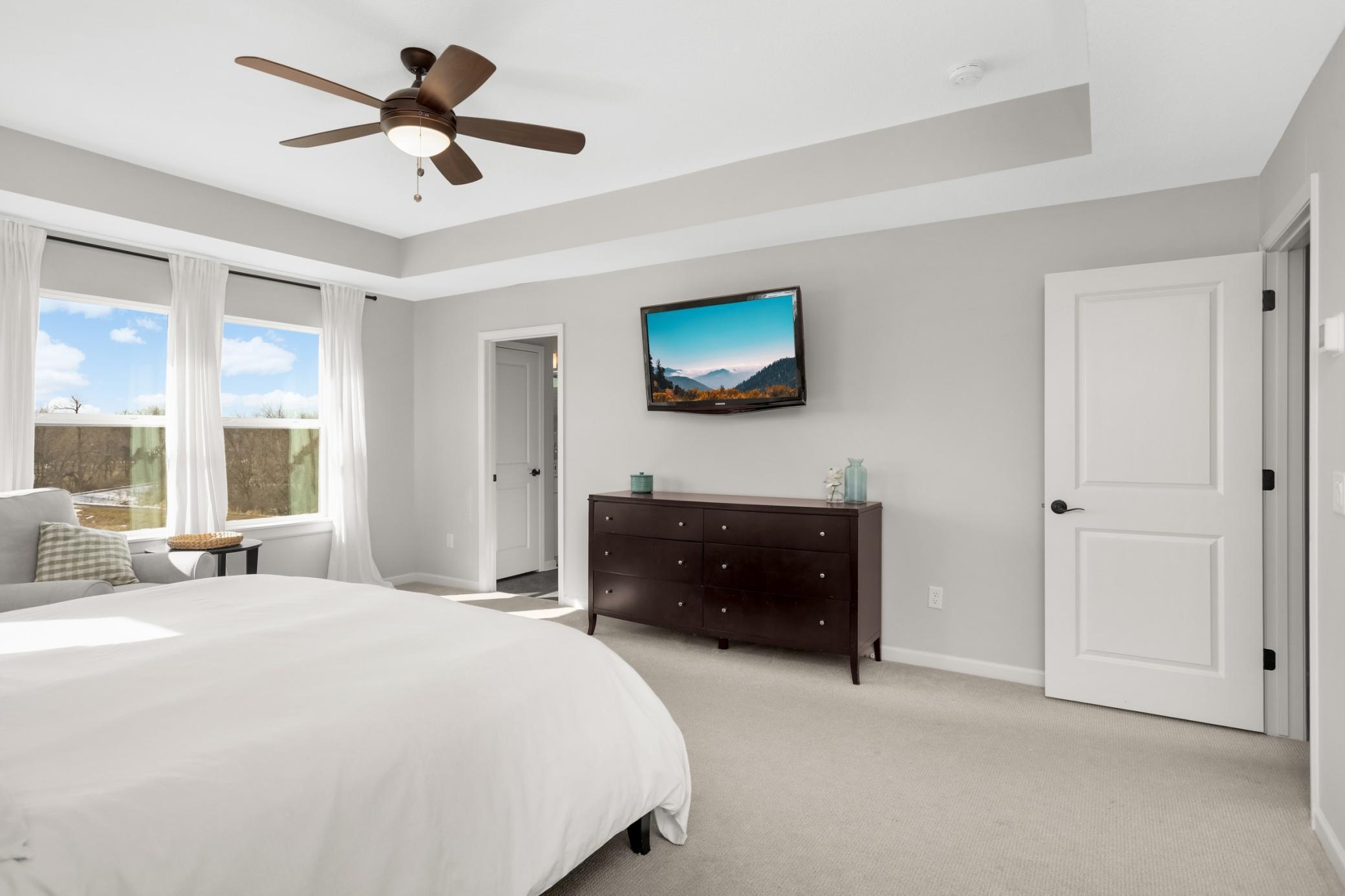 Another view of the owner's suite into the bath.