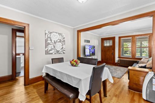 The floor plan of this home flows nicely, with extra spaces to use according to your needs.