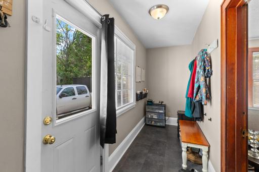 The back entry foyer is perfect for kicking off your shoes, boots, coats and backpacks!