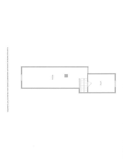 Upper level floor plan. The attic is an additional storage space.