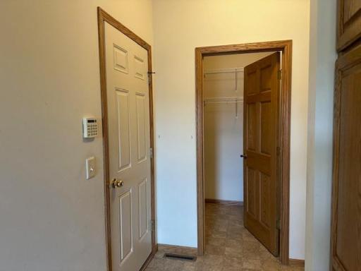 Coming in from the garage with laundry to the right, nice sized coat closet to the left