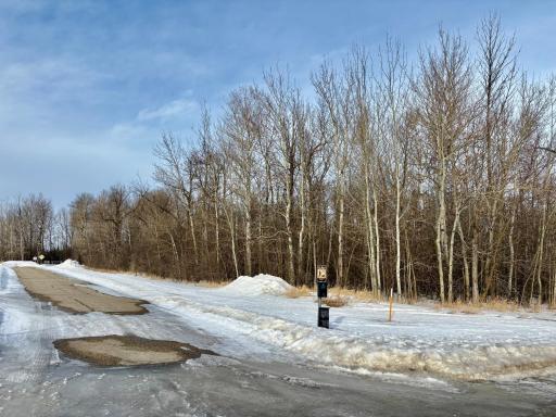 West side of property with bike path