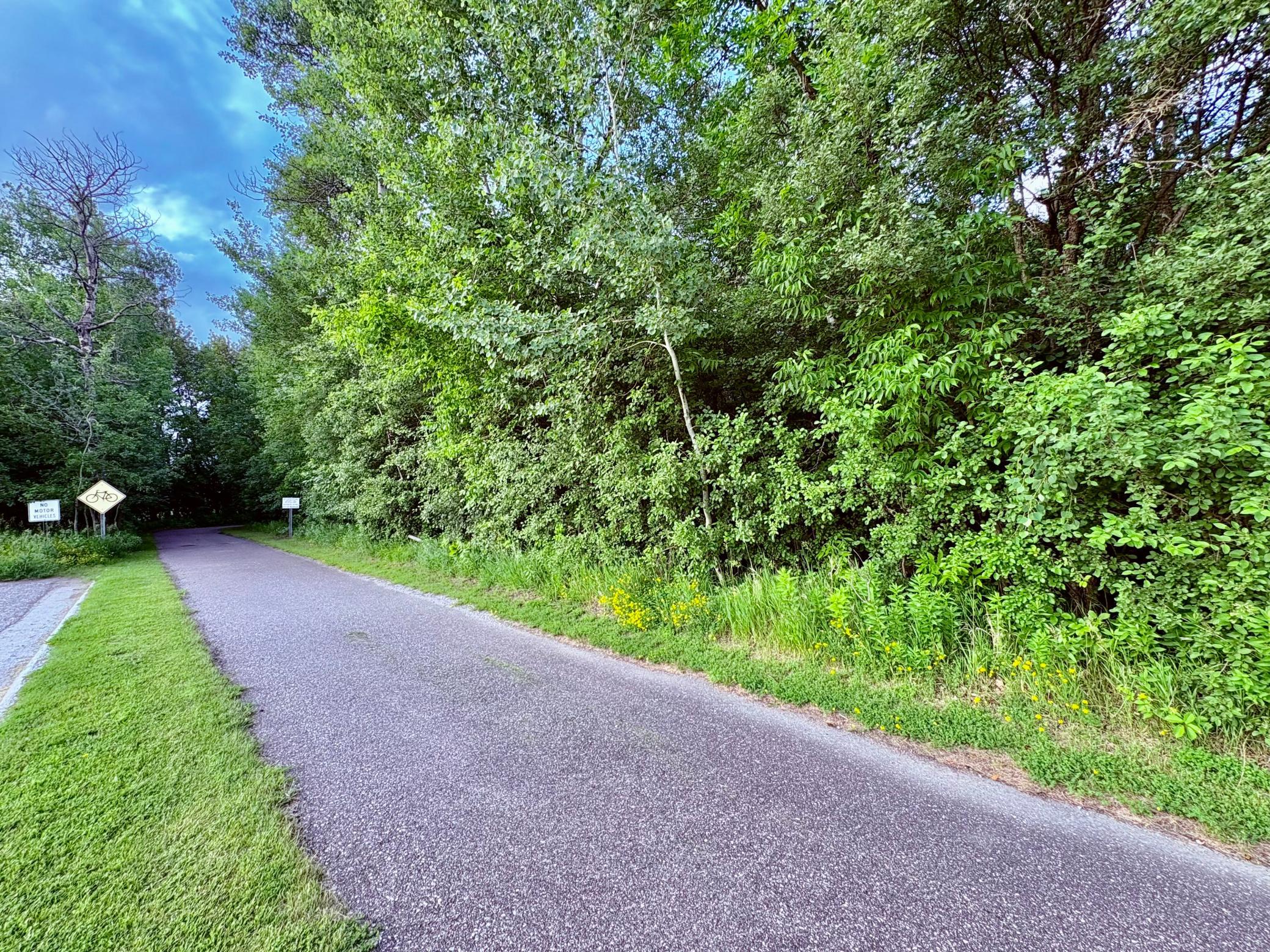 Bike path goes right by