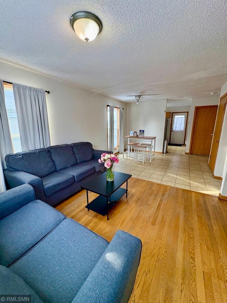 Open floor plan from living room to dining area