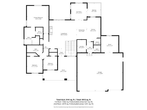 Main Level Floor Plan with Measurements
