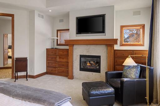 Primary Bedroom Suite Fireplace with Built-ins