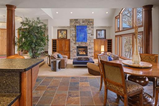 View from Kitchen to Dinette and Great Room