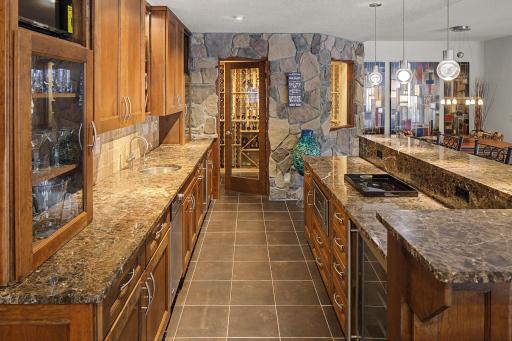 Full Bar-Kitchenette with UC refrigerator, dishwasher, microwave and ice maker. RO water