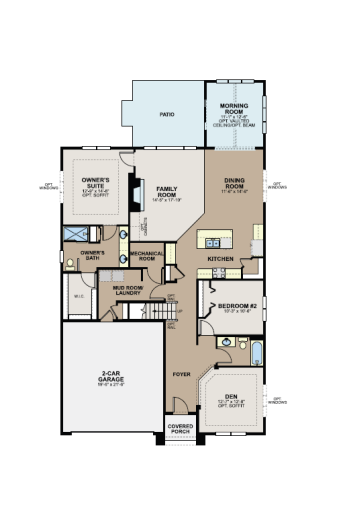 Main Floor Layout - Concrete patio with cedar privacy fence are included!