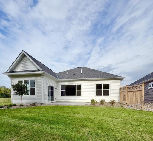 Concrete patio, irrigation, sod and landscaping are all included! Lawncare, snow removal and landscaping are all maintained by the HOA.