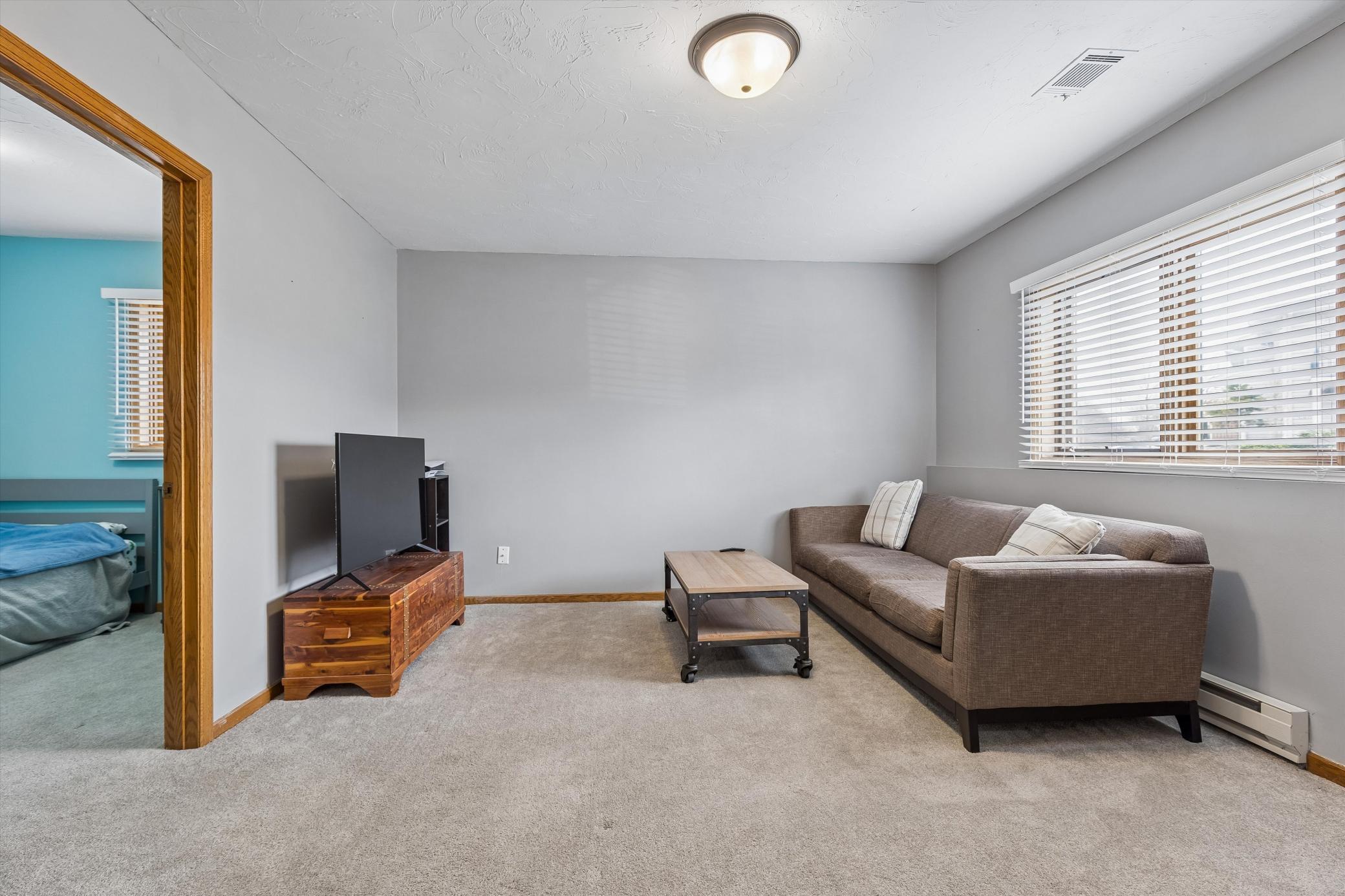 Lower level entertaining area.