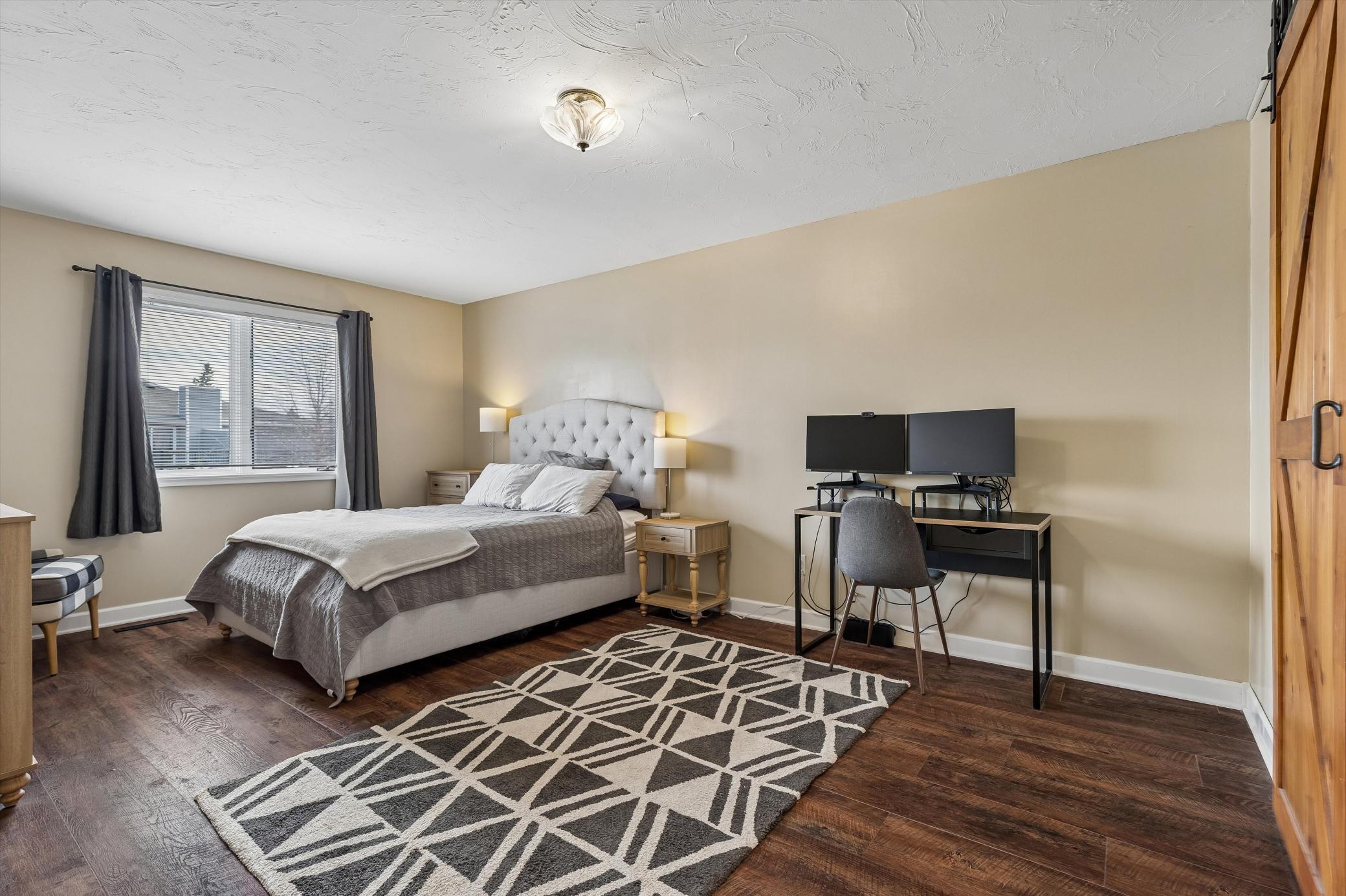 Spacious primary bedroom