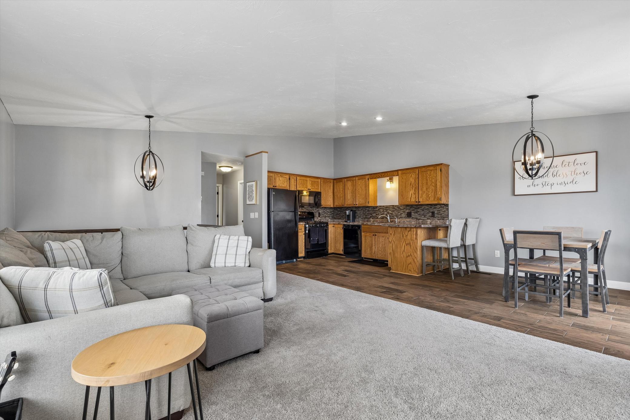 This beautiful home boasts an open floor plan on the main level.