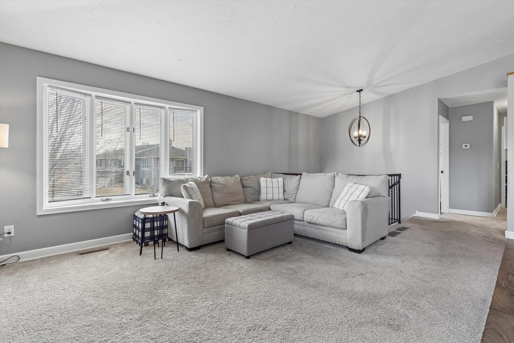 Living room full of natural light.