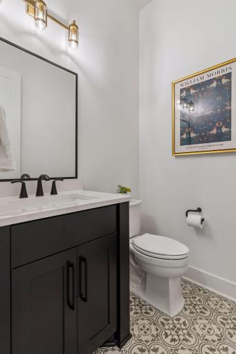 A convenient powder room near the mudroom.