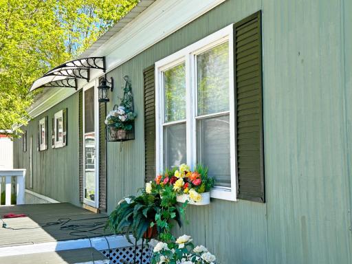 This property offers the convenience of having a deck off of both side of the home.