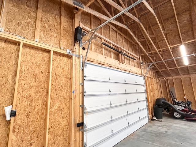 Garage door opener installed.