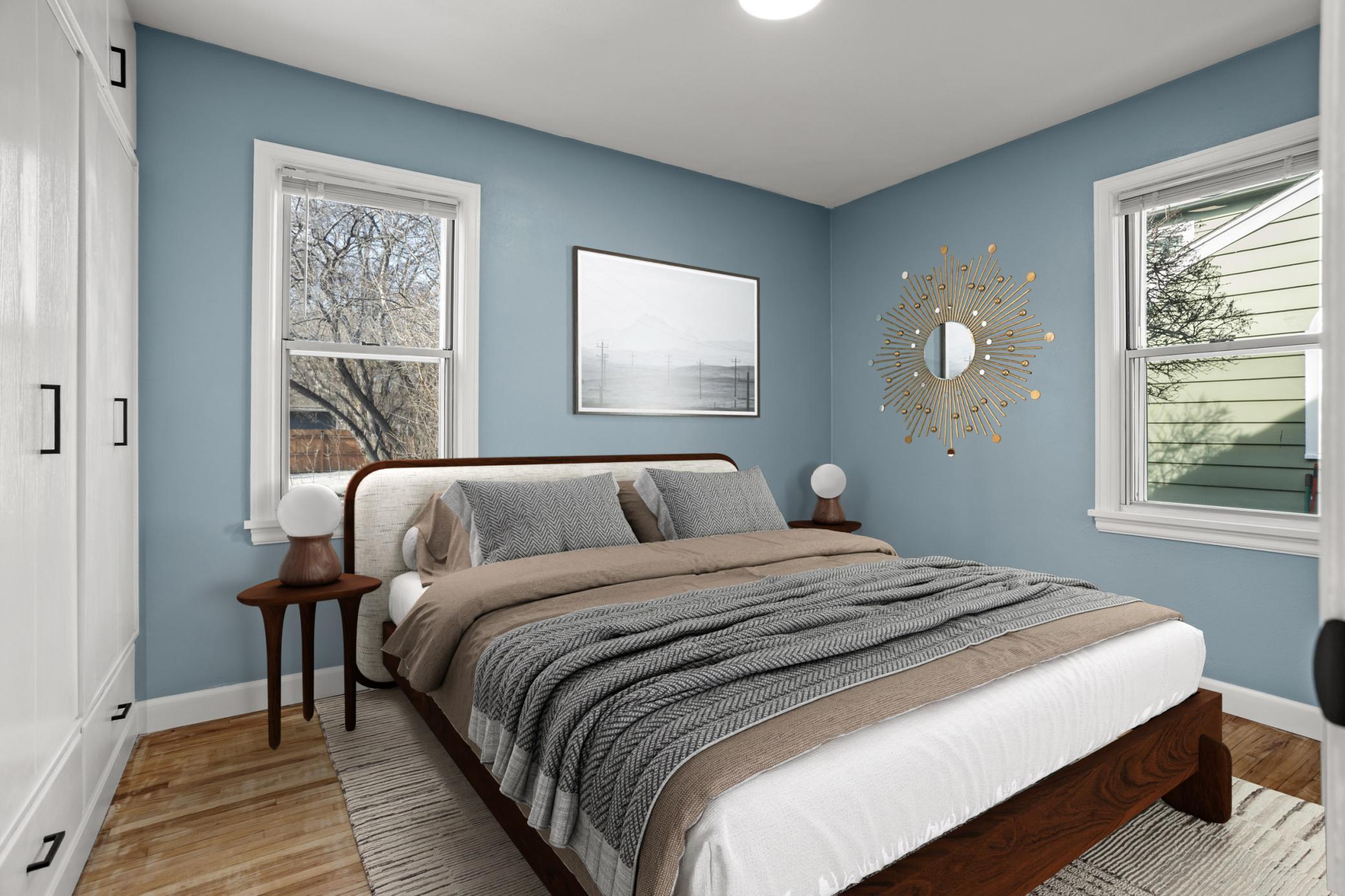 Main level bedroom #1 (virtually staged)