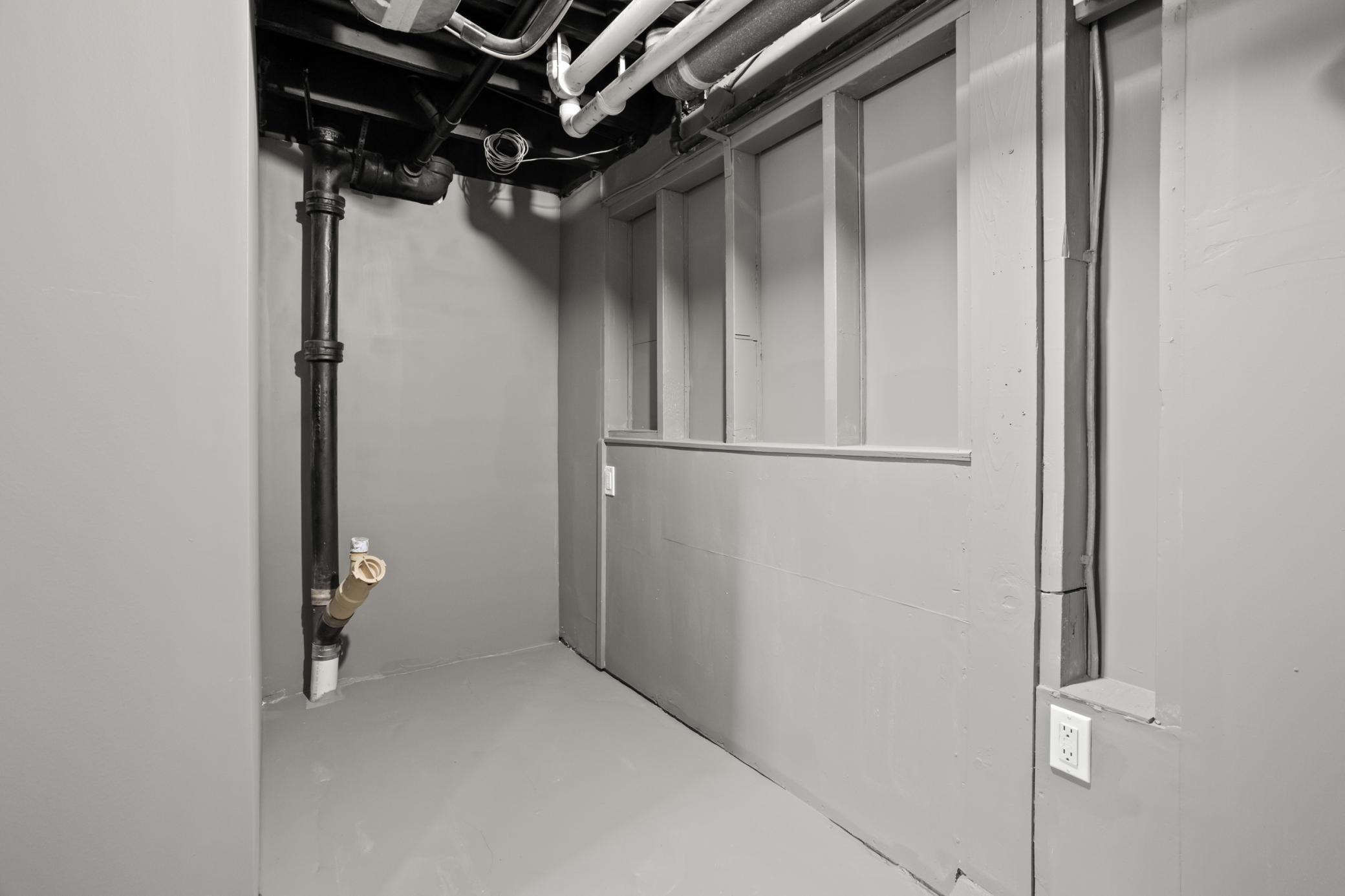Basement utility room