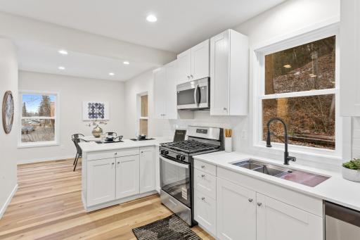 Photo for 244 S Adams Street, Saint Croix Falls, WI 54024 - listing #7023337 Open look to the dinette; new appliances all around!