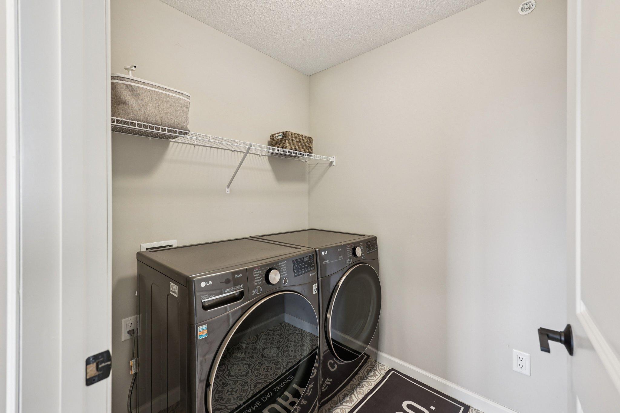 Upper level laundry room