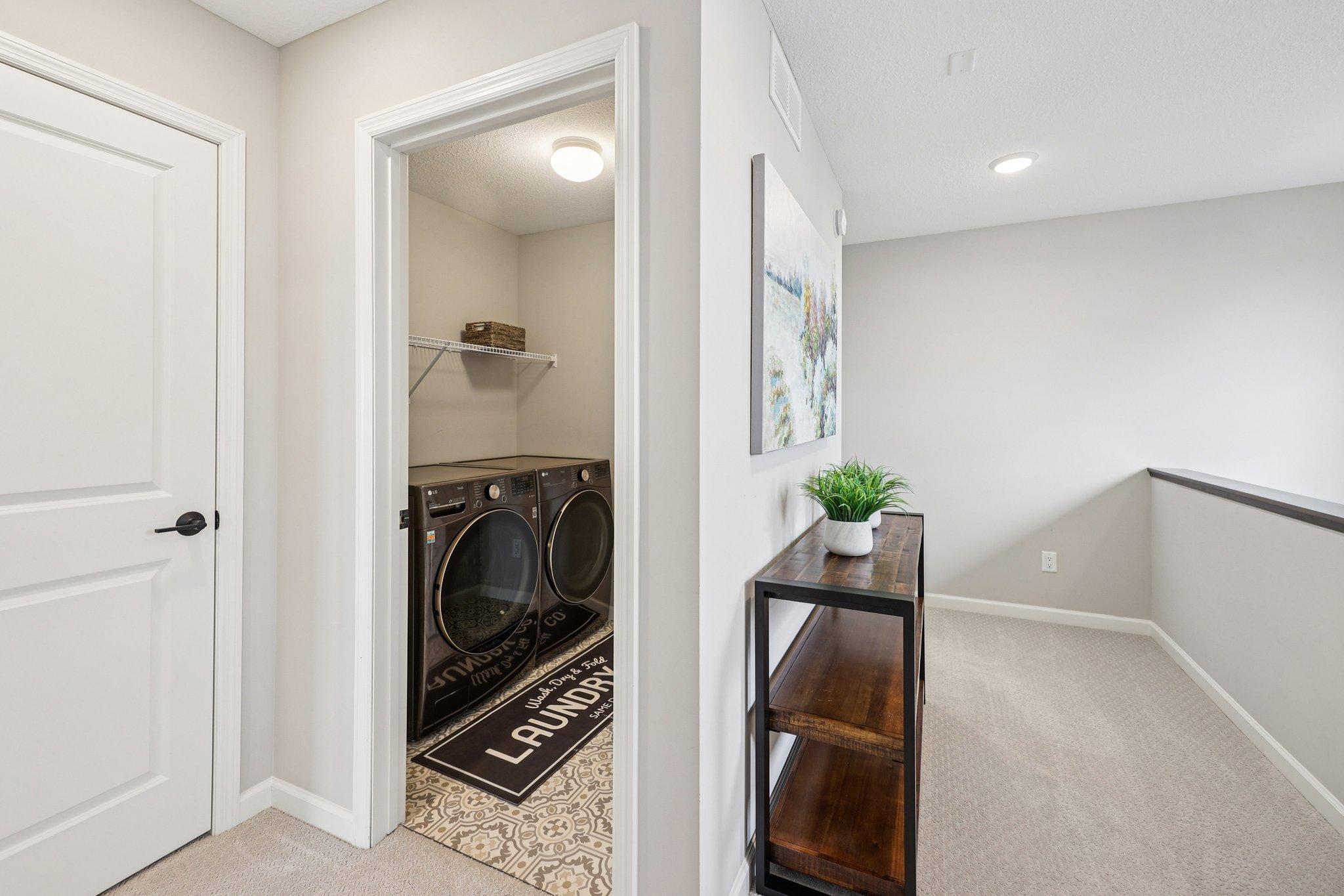 Upper level laundry