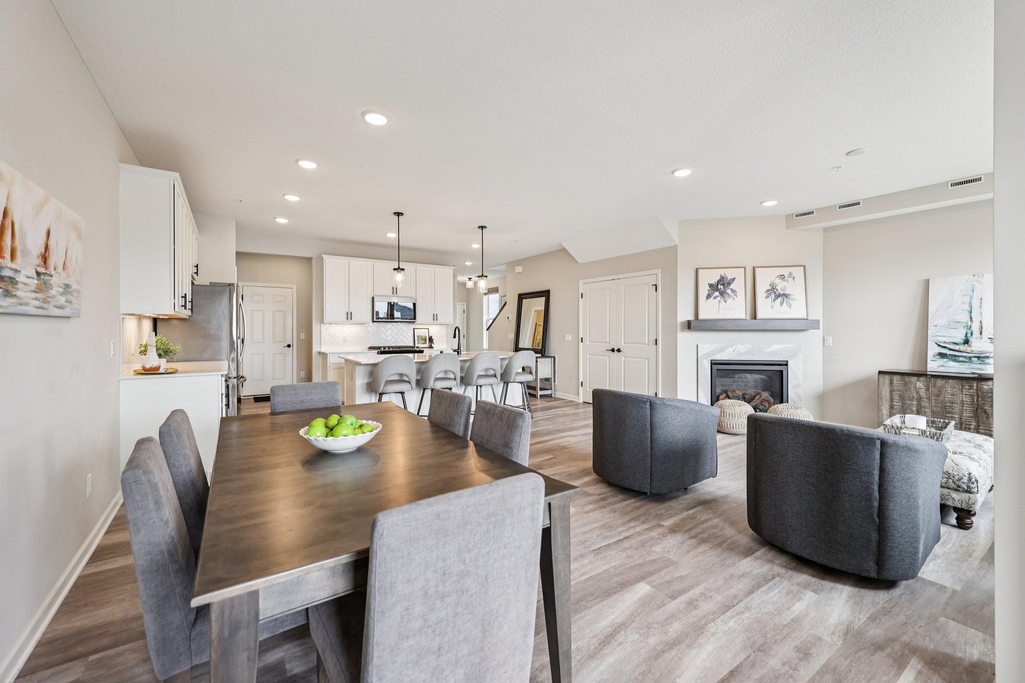 Dining room to kitchen and living room