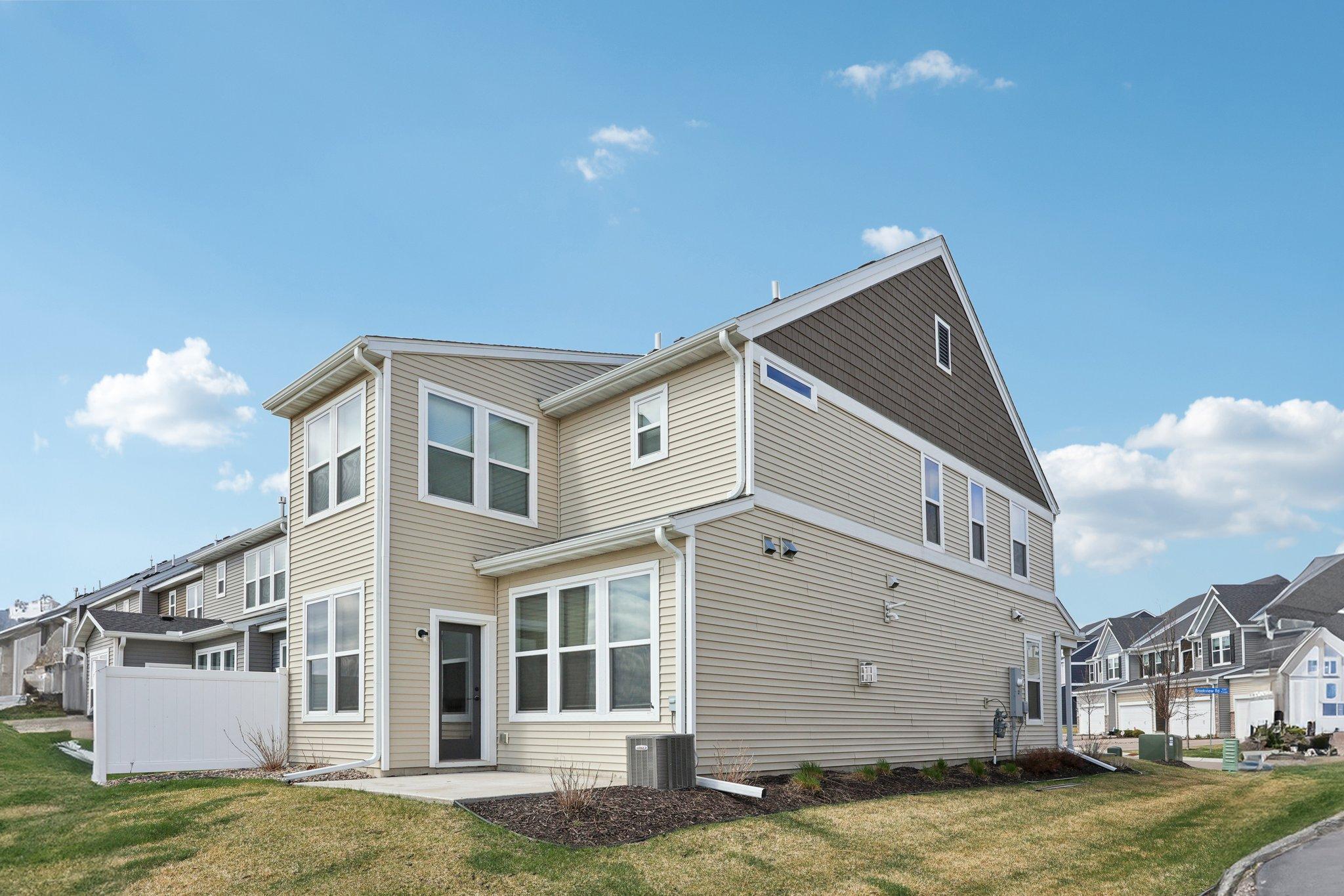 Backyard view end unit