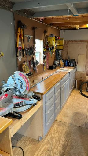 Amazing Built in Cabinetry in the 12' x 20' Workshop!!!