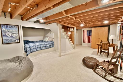 Cozy Built in Resting Area Under the Stairs in the Family Room!!!