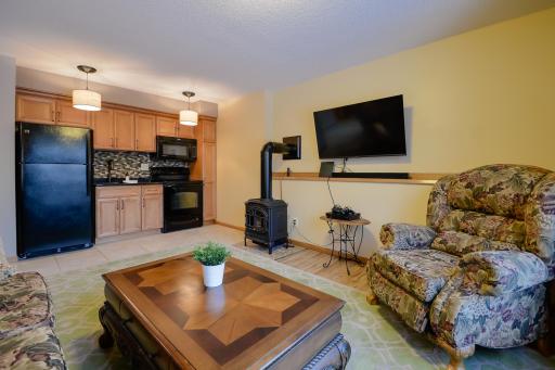Secondary kitchen space off lower level family room