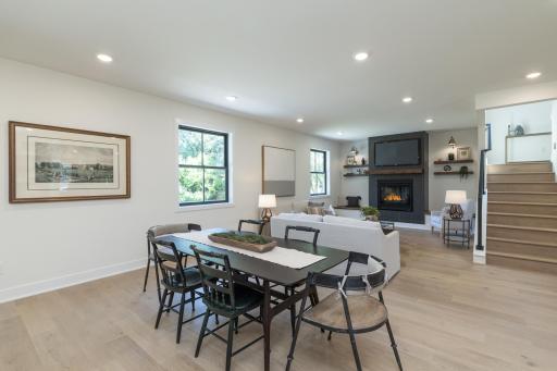 Dining area with beautiful White Oak hardwood floors