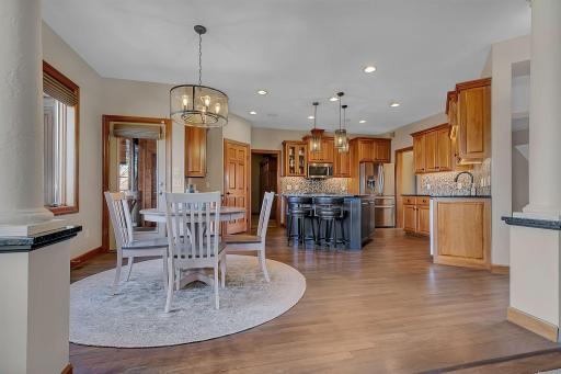 Beautiful Hardwood Floors in Kitchen and Breakfast Area
