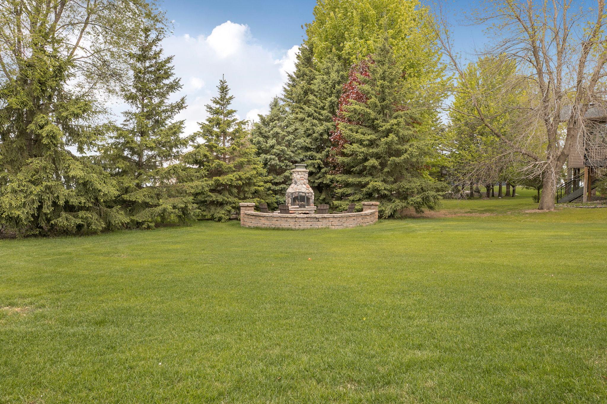 Backyard w/Outdoor Fireplace