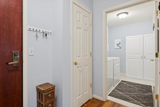 Main Entrance Closet & convenient laundry