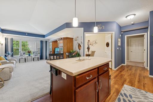 Open concept living is great for hosting.