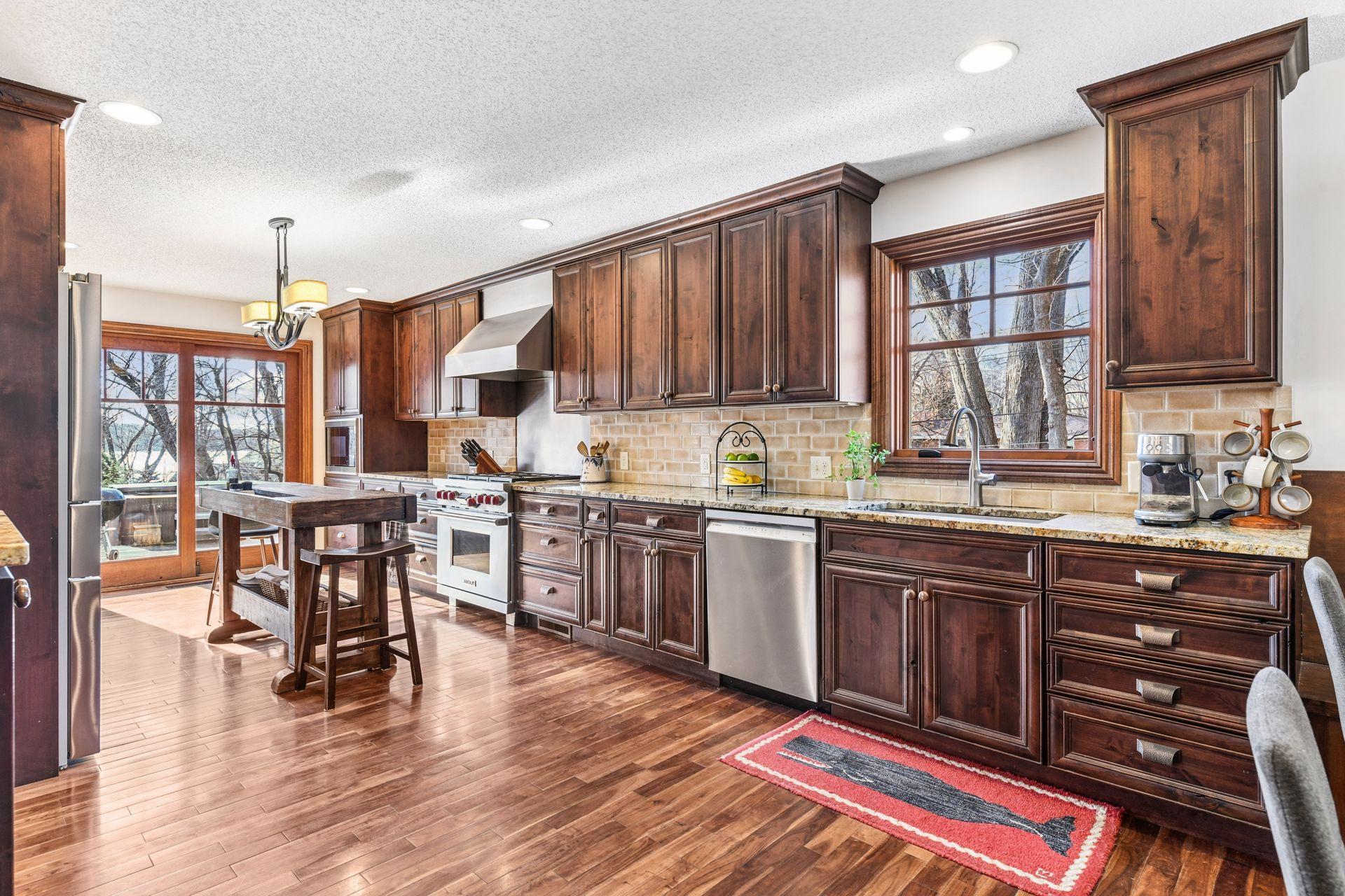 Semi-custom Knotty Alder cabinets
