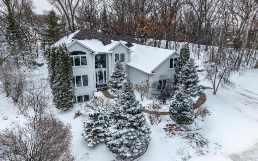 Photo for 18220 Jaguar Path, Lakeville, MN 55044 - listing #7023690 Impressive aerial view. Meticulously landscaped, very private yard.