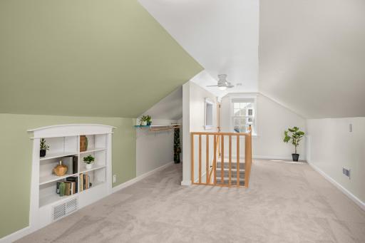 This room also has nice built in shelves and a walk in closet.